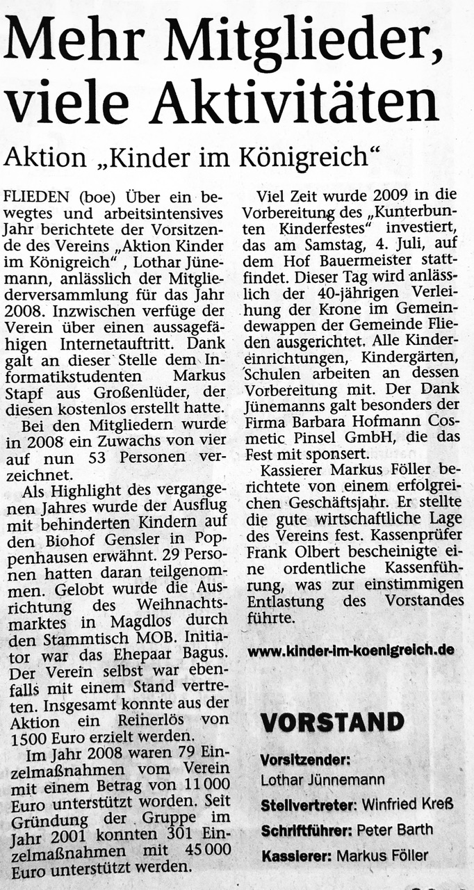 2009 Mitgliederversammlung 